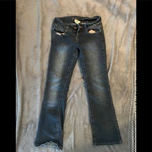 Bubble gum boot cut jeans